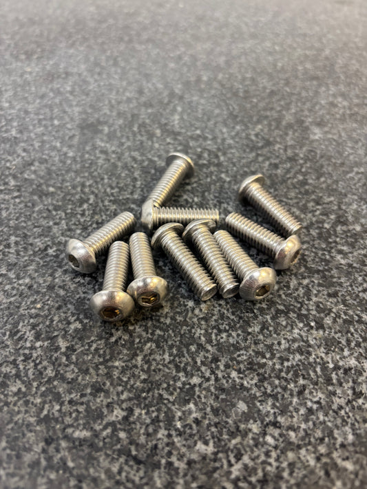 Stainless Steel Button Heads (10x)