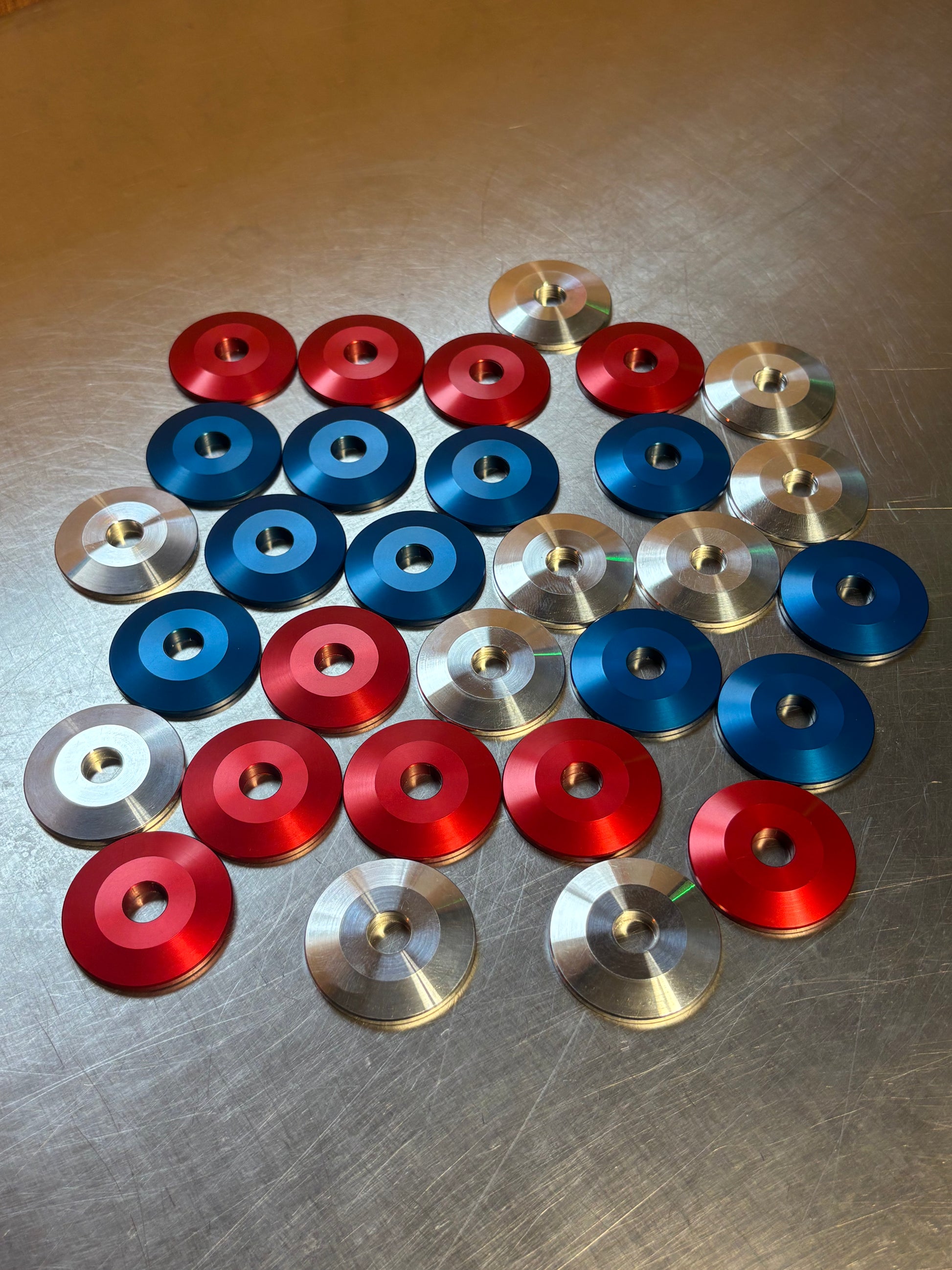 Black Performance Stringer Washers Billet 1.5